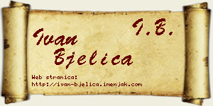 Ivan Bjelica vizit kartica